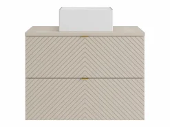Best Mueble con un lavabo suspendido con lavabo sobre encimera cuadrado, , L80 cm, DORIONI Mueble De Baño Simple