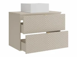 Best Mueble con un lavabo suspendido con lavabo sobre encimera cuadrado, , L80 cm, DORIONI Mueble De Baño Simple