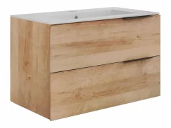 Vente-unique Mueble con un lavabo y columna - - 80 cm - NISAYA