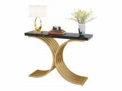 Tribesigns Mueble Consola, Mesa de Consola Blanca, 100 x 30 x 80 cm Pequeña Mesa de Presentación