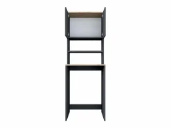 Hanah Home Mueble cubrelavadora compacto con armario y estantes KD101 - Negro