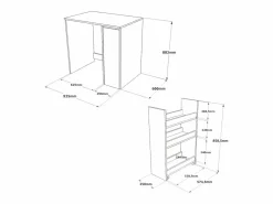 Online Les Tendances Mueble cubrelavadora de aglomerado melamínico Rock Multicolor