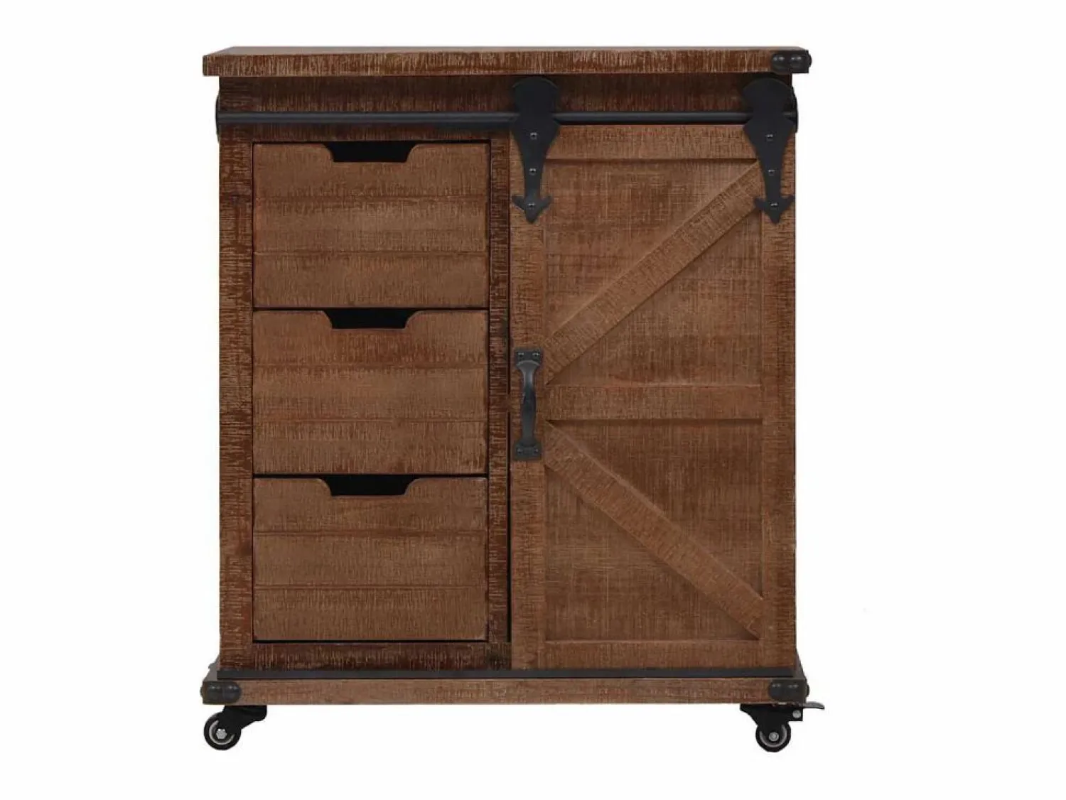 vidaxl Mueble de almacenaje madera maciza abeto marrón 64x33,5x75 cm