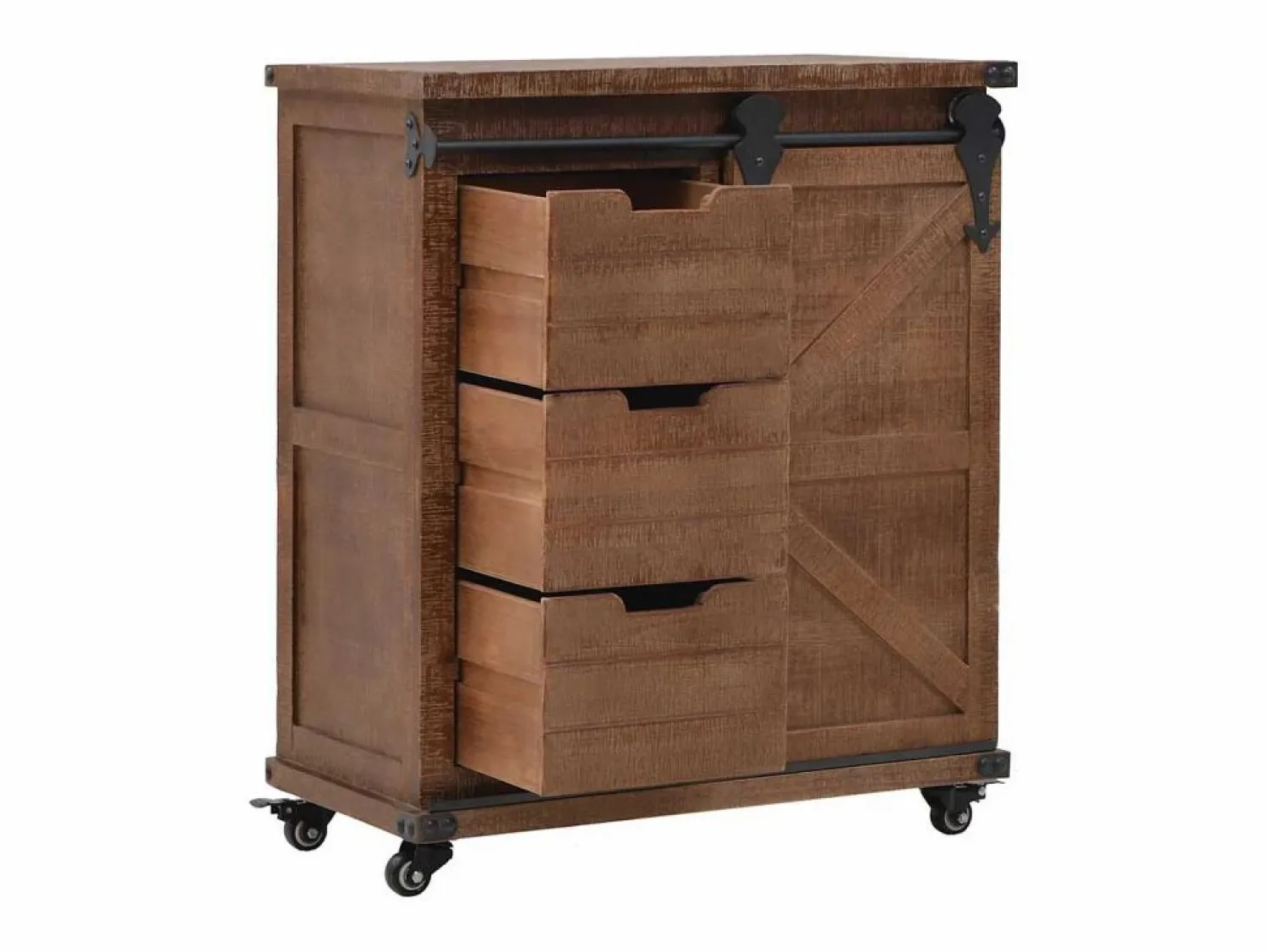 vidaxl Mueble de almacenaje madera maciza abeto marrón 64x33,5x75 cm