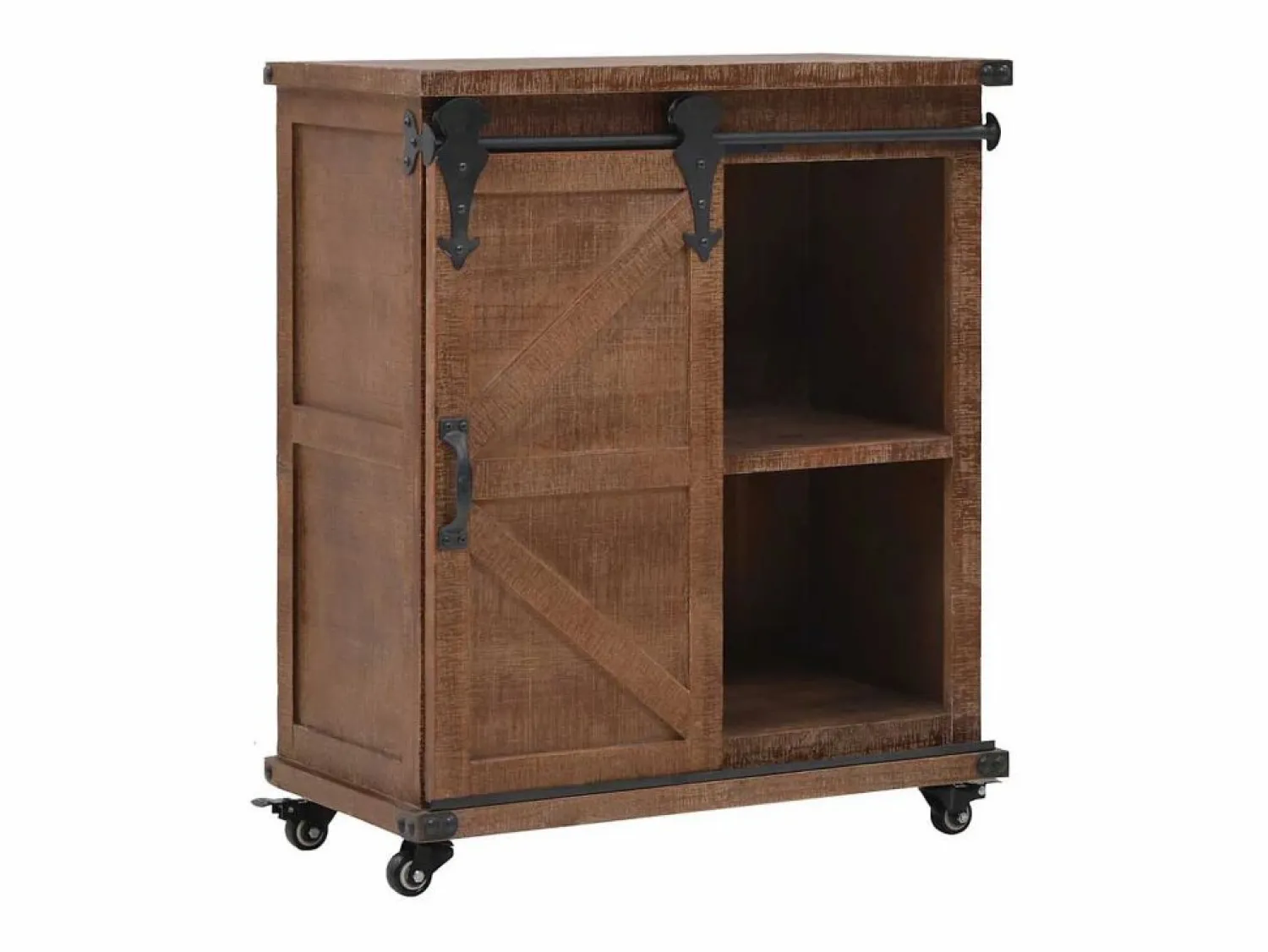 vidaxl Mueble de almacenaje madera maciza abeto marrón 64x33,5x75 cm