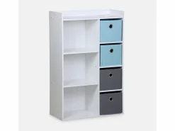 Sweeek Mueble de almacenamiento para niños 4 cestas