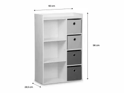 Sweeek Mueble de almacenamiento para niños 4 cestas