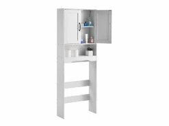Mueble de Almacenamiento para WC SucceBuy, Altura 165,1 cm, Almacenamiento Encima del Inodoro o la Lavadora, Armario de Baño que Ahorra Espacio,