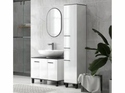 Homcom Mueble de baño Amalfi 2 puertas blanco/ 60x80x34 cm