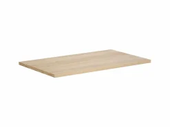 Online Vente-unique Mueble de baño bajo lavabo con encimera, chapado en roble, 80 cm, MILIPAM Color natural claro