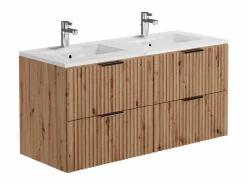 Vente-unique Mueble de baño bajo lavabo, natural claro, An120 cm, ZEVARA