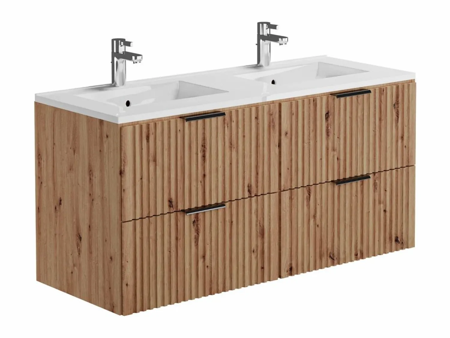 Vente-unique Mueble de baño bajo lavabo, natural claro, An120 cm, ZEVARA