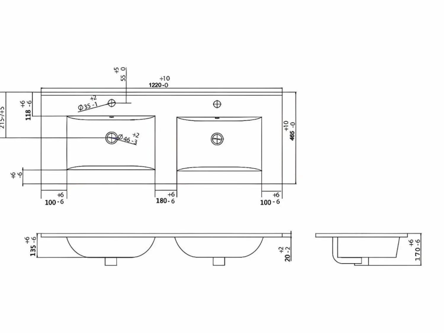 Vente-unique Mueble de baño bajo lavabo, natural claro, An120 cm, ZEVARA