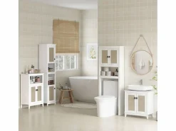 Homcom Mueble de baño Cataleya con 2 puertas /natural 90x60x30 cm