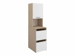 Mueble de baño con 3 puertas y 4 estantes - L47 x Alt. 184 cm - ERKANO Columna De Baño