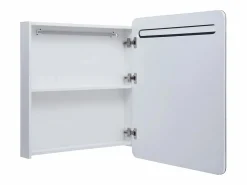 Online vidaxl Mueble de baño con espejo LED 68x9x80 cm Blanco