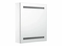 New Mueble de baño con espejo LED 50x13,5x60 cm ES430564 Blanco