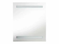 New Mueble de baño con espejo LED 50x13,5x60 cm ES430564 Blanco