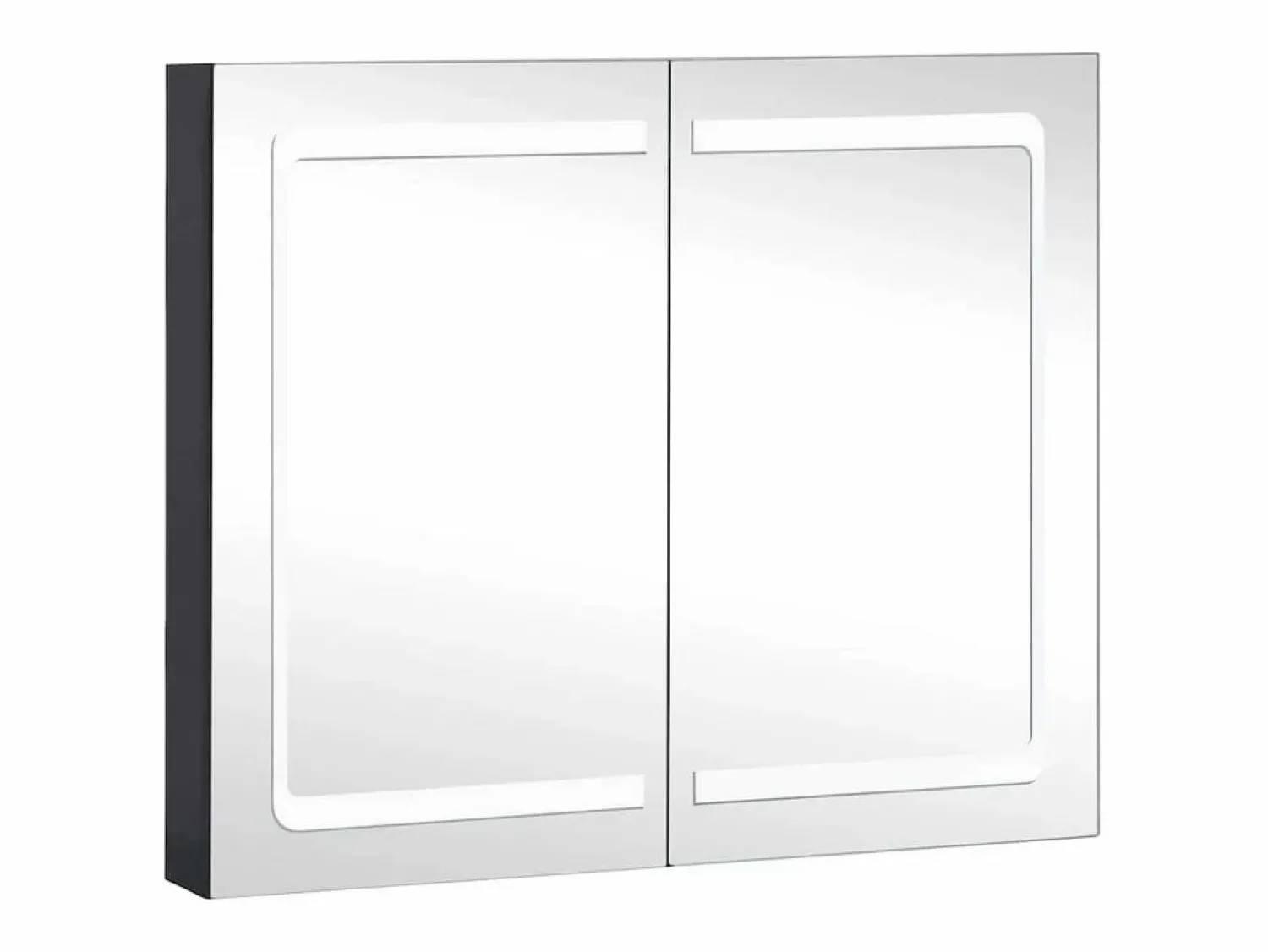 vidaxl Mueble de baño con espejo LED 80x12,2x68 cm