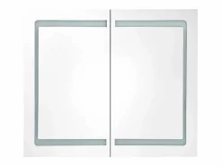 vidaxl Mueble de baño con espejo LED 80x12,2x68 cm