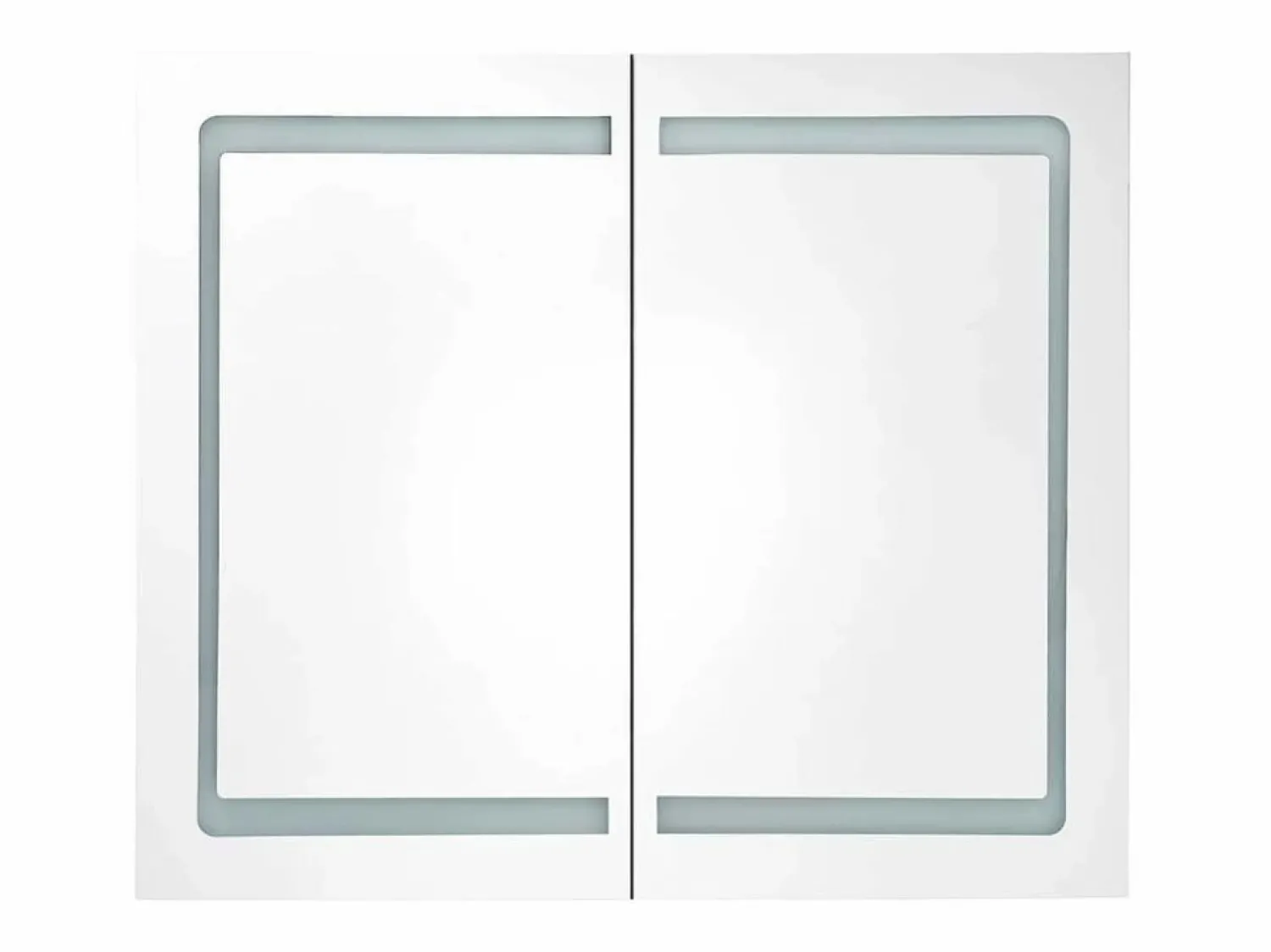 vidaxl Mueble de baño con espejo LED 80x12,2x68 cm