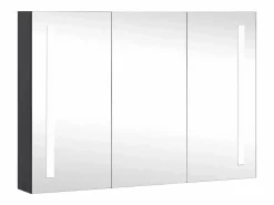 vidaxl Mueble de baño con espejo LED 89x14x62 cm