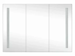 vidaxl Mueble de baño con espejo LED 89x14x62 cm