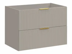 Vente-unique Mueble de baño con lavabo de empotrar y columna, , An80 cm, ZEVARA