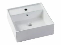 Vente-unique Mueble de baño con lavabo y columna, color natural y antracita, TIKITIKI