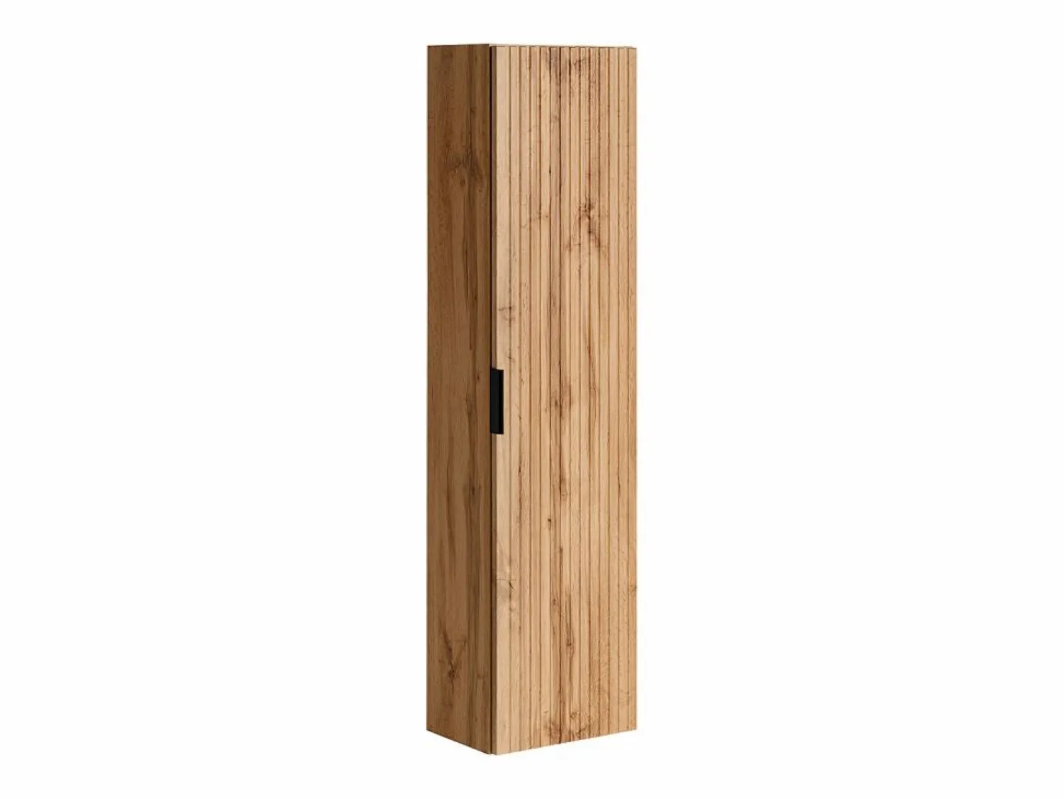 Clearance Mueble de baño con lavabo encastrado y columna, Natural claro, An120 cm, ZEVARA Conjunto De Baño