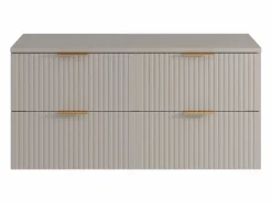 Online Vente-unique Mueble de baño con lavabo sobre encimera, , 120 cm de ancho, ZEVARA Beige