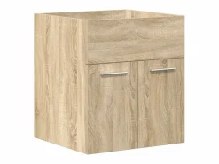 New Mueble de baño con lavabo incorporado y grifo roble Sonoma Estantería Sobre Inodoro