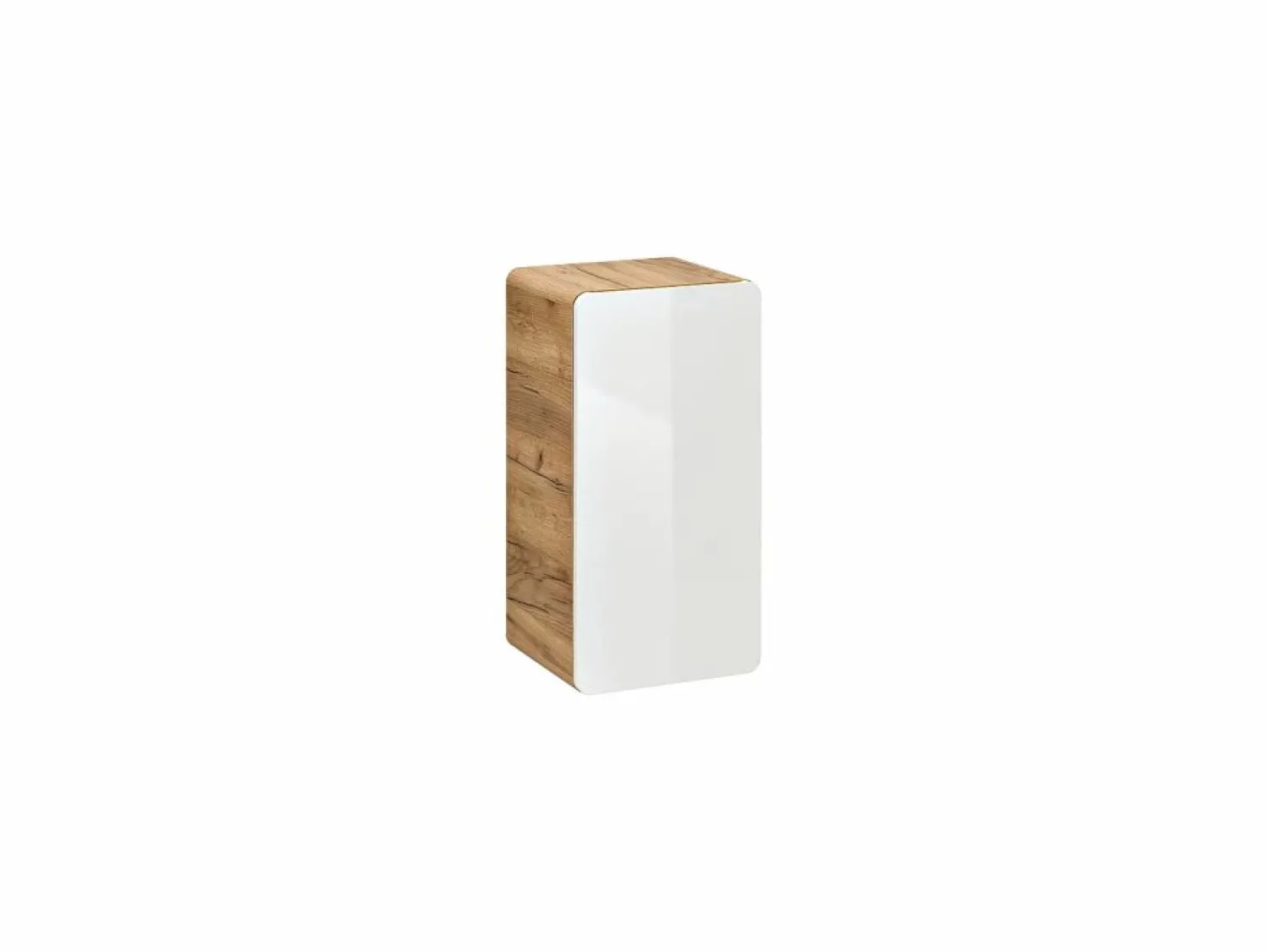 Vente-unique Mueble de baño con lavabo y columnas, 80 cm, color natural y blanco, ARUBA
