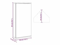 vidaxl Mueble de baño de esquina con espejo 30x24x60 cm