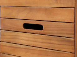Vente-unique Mueble de baño de madera de acacia - Mueble de baño - 130 cm - PULUKAN
