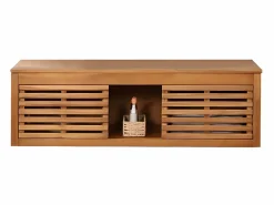 Outlet Vente-unique Mueble de baño de madera de acacia - Mueble de baño - 130 cm - PENEBEL Color natural oscuro