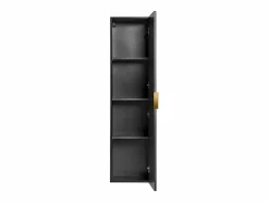 Vente-unique Mueble de baño de pared ZEVARA de 4 estantes con diseño ranurado, color