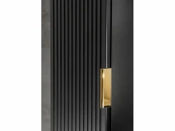 Vente-unique Mueble de baño de pared ZEVARA de 4 estantes con diseño ranurado, color