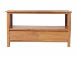 Vente-unique Mueble de baño de teca con doble lavabo - Medidas 135 x 55 cm - KETAPANG