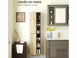 Best Mueble de baño Elna 2 puertas natural 141,5x40x24 cm Mueble De Aseo