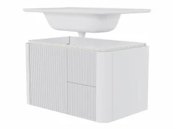 Online Mueble de baño empotrado - 80,5x47,5x51 cm - con lavabo de cerámica - 4 cajones - con LED - Mueble De Baño Simple
