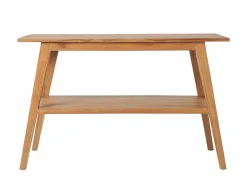 Best Vente-unique Mueble de baño en de madera de teca con doble lavabo - 120 x 55 cm - BOBOTSARI Color natural claro