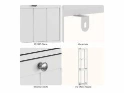 Sale Mueble de baño estrecho con 2 cajones y 3 estantes, madera, (20x30x160 cm) Columna De Baño