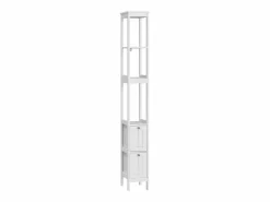 Sale Mueble de baño estrecho con 2 cajones y 3 estantes, madera, (20x30x160 cm) Columna De Baño