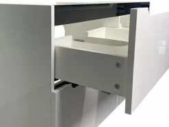 Vente-unique Mueble de baño flotante con doble lavabo encastrable, , 120 cm, SELITA