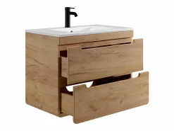 Online Mueble de baño flotante con lavabo en natural de 80 cm - ARUBA Mueble De Baño Simple