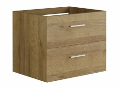 Vente-unique Mueble de baño flotante con lavabo y columna, , KAYLA