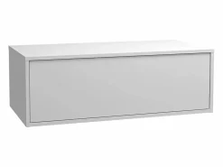Vente-unique Mueble de baño flotante con lavabo, antracita y blanco, 2 cajones, TEANA