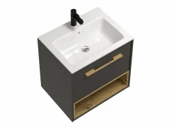 Outlet Mueble de baño flotante en con lavabo empotrado para baño, 60 cm, YANGRA Mueble De Baño Simple