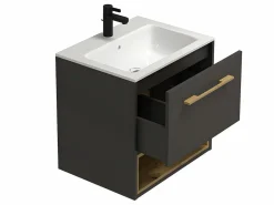 Outlet Mueble de baño flotante en con lavabo empotrado para baño, 60 cm, YANGRA Mueble De Baño Simple